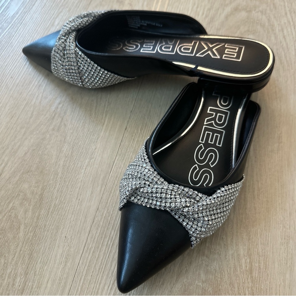 Express Black and Silver Women's Shoes - Picture 2 of 7
